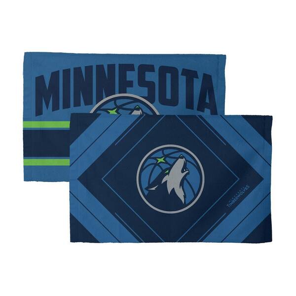 NBA Timberwolves Pick-N-Roll Cotton/Polyester Blend Geometric Multicolor Fan Towel (2-Pack)