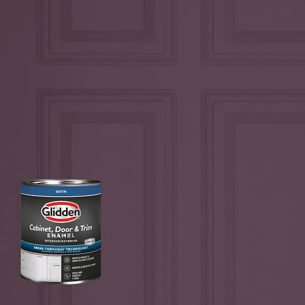 Glidden 1 qt. PPG1046-7 Purple Basil Satin Door, Trim and Cabinet