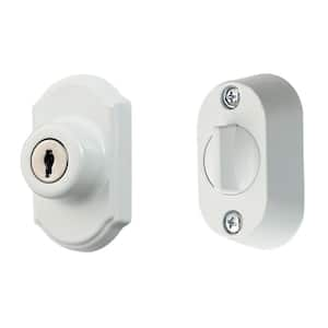 Keyed Deadbolt, White