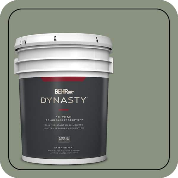 BEHR DYNASTY 5 gal. #N390-5 Eucalyptus Wreath Flat Exterior Stain-Blocking Paint & Primer