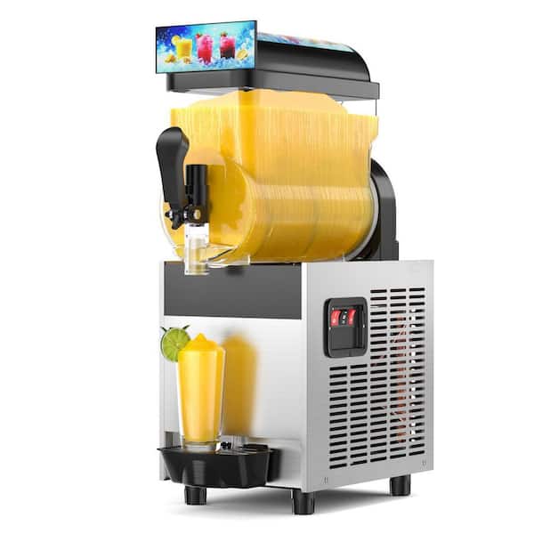 445 Oz. Stainless Steel Snow Cone Machine Commercial Slushy Machine 15 L Tanks Frozen Drink Machine Margarita