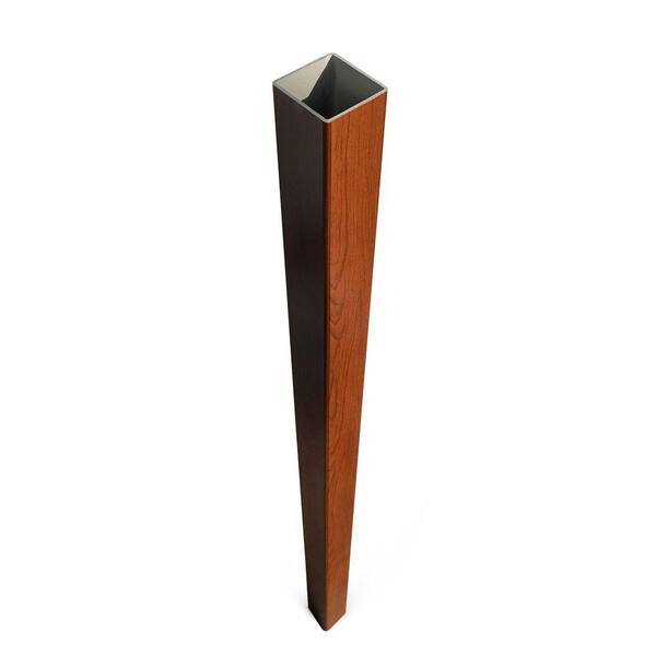 Veranda Pro Series 5 in. x 5 in. x 8-1/2 ft. Rosewood Vinyl Anaheim Heavy Duty Blank Fence Post