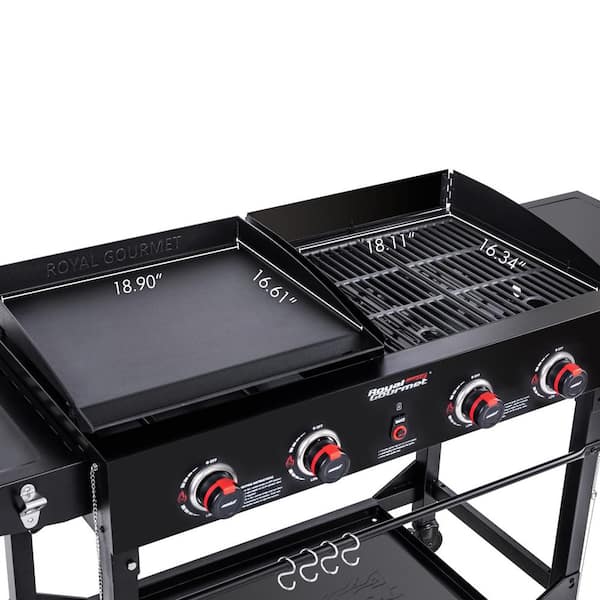 Royal Gourmet 4 - Burner Liquid Propane Gas Griddle With Cover