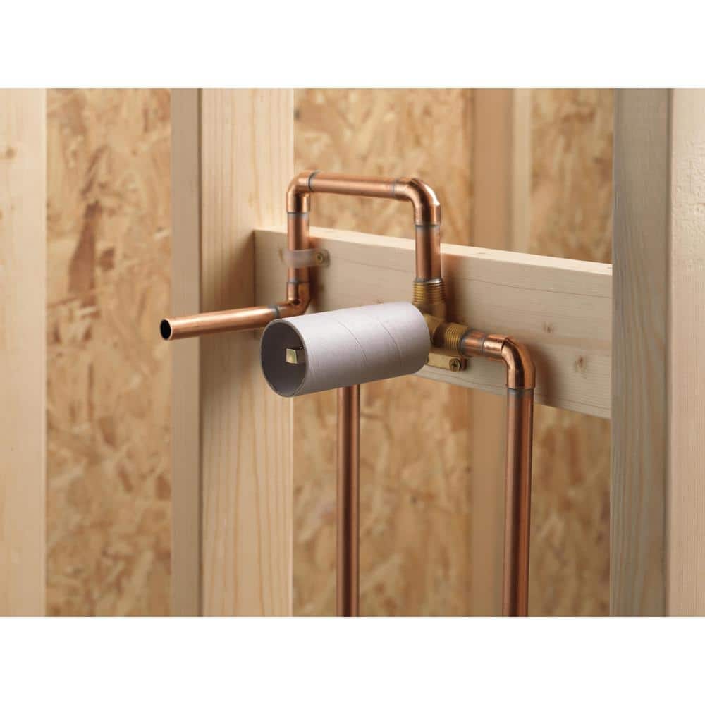 Modern Brass Single Handle Wall-Mount Lavatory Rough-In Valve