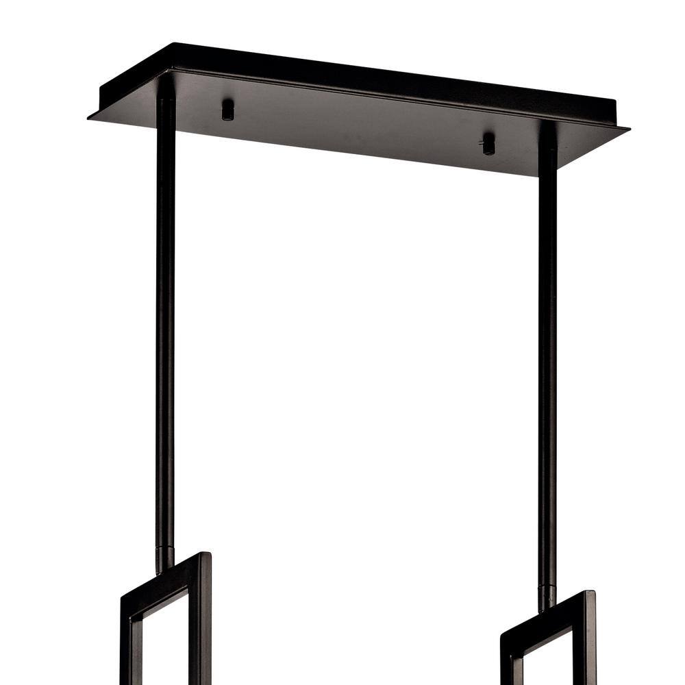 Olde Bronze 3-Light Linear Chandelier with Clear Glass Shades