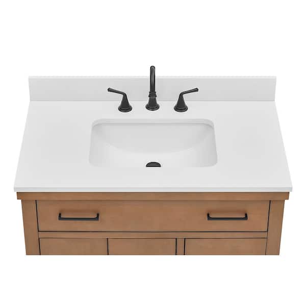 Runfine Loren 36 in. Single Sink Freestanding Gunny Bath Vanity