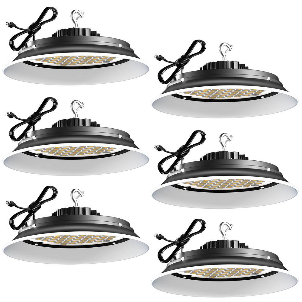 6Pack of 250W LED High Bay Light 37500LM High Bay LED Shop Lights AC100-277