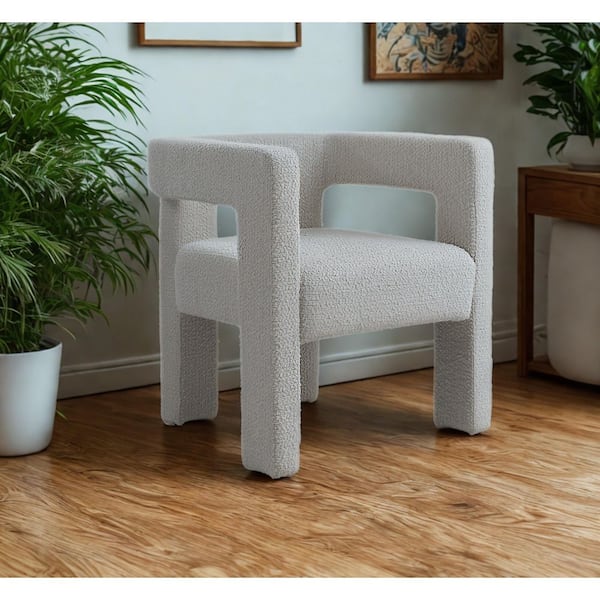 Drea White Fabric Dining Chair