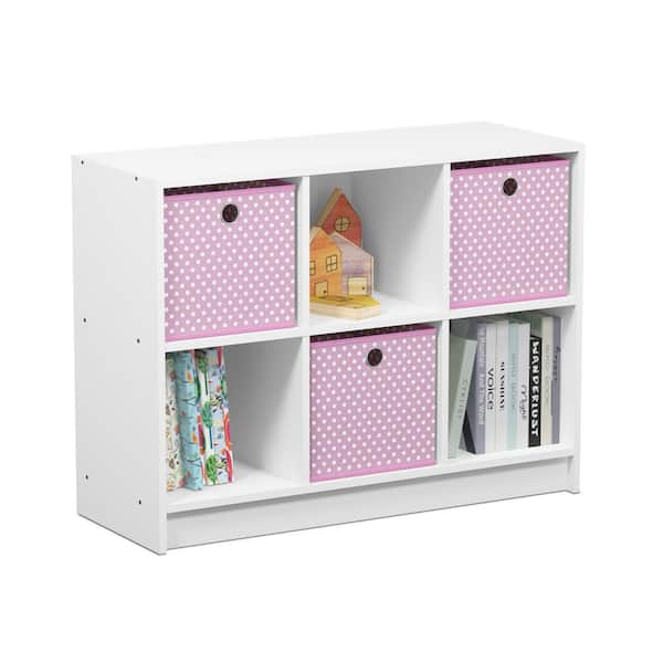 5 Cube Bookcase, Narrow 6-Shelf Storage Organizer Bookshelf3PCS in