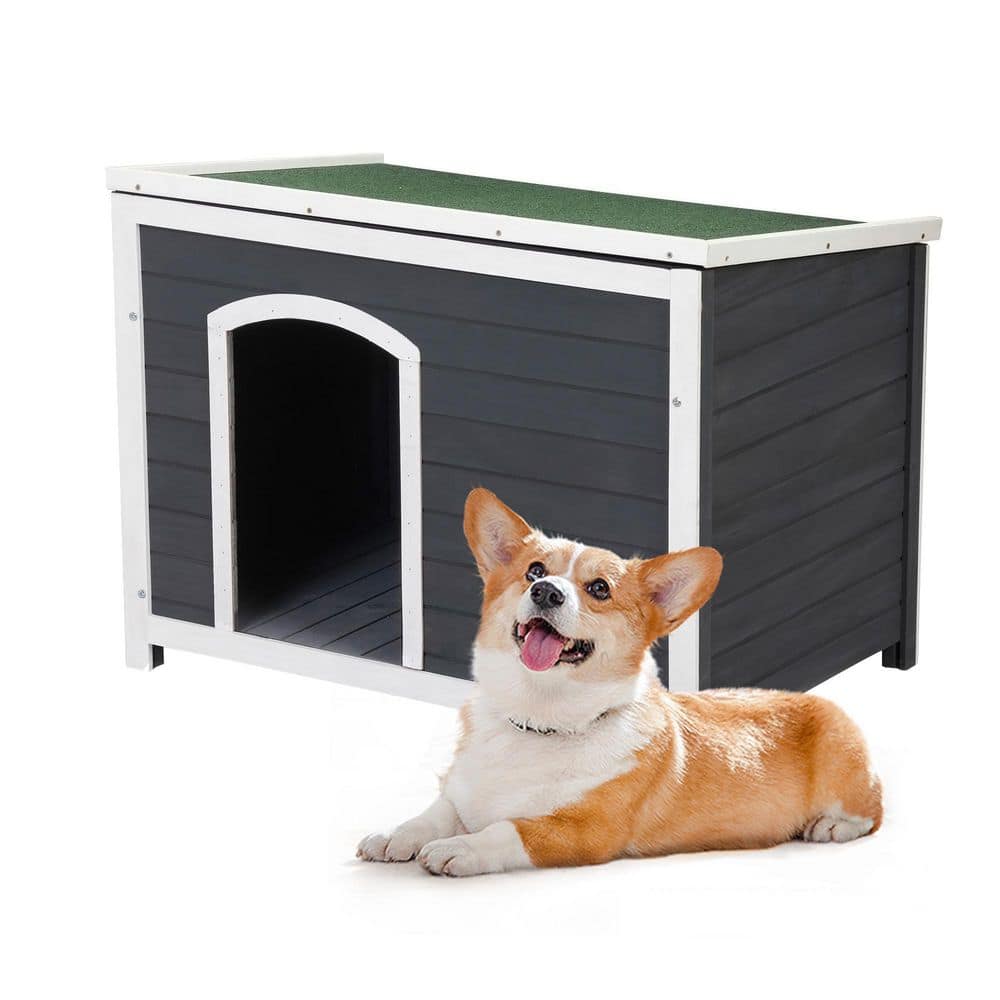 COZIWOW Wooden Dog House Weatherproof, Outdoor CW12L0809T01 The Home