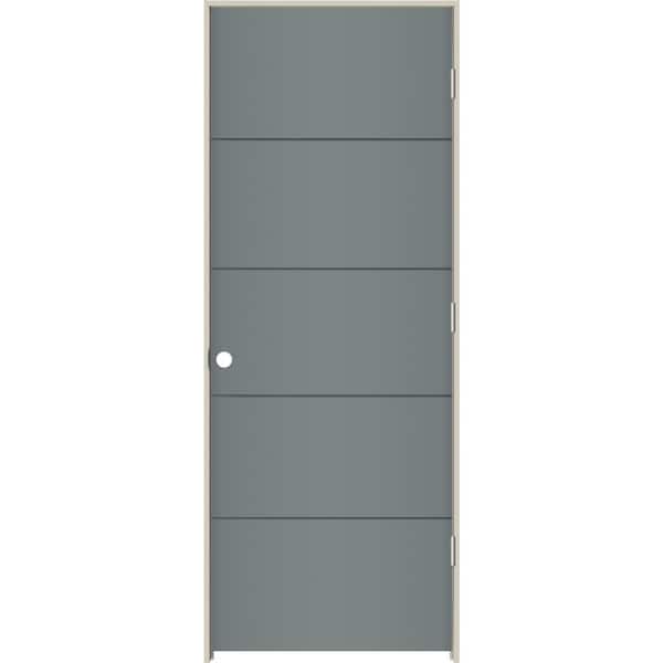 JELD-WEN 30 in. x 80 in. Left-Hand Solid Core Graphite Composite Single Prehung Interior Door