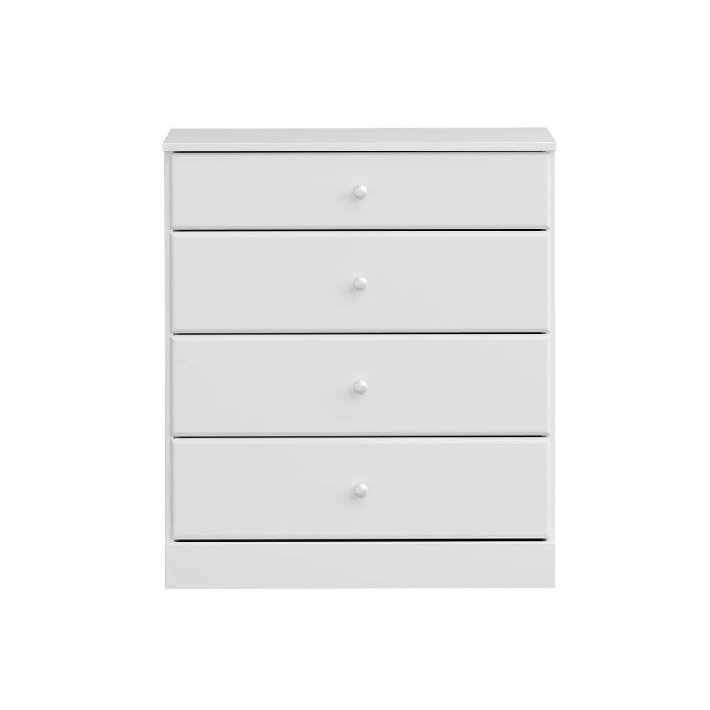 Astrid 42.5" White MDF Vertical 4-Drawer Dresser