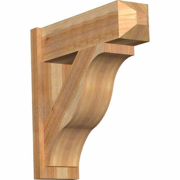Ekena Millwork 8 in. x 26 in. x 26 in. Fuston Craftsman Rough Sawn Western Red Cedar Outlooker