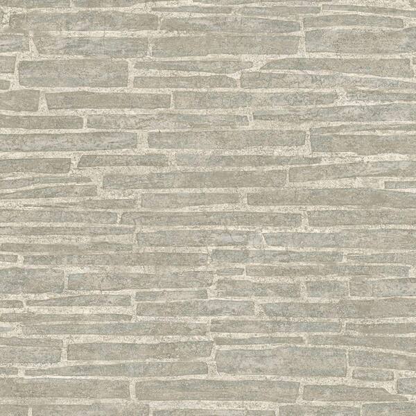 The Wallpaper Company 8 in. x 10 in. Grey Slate Wallpaper Sample