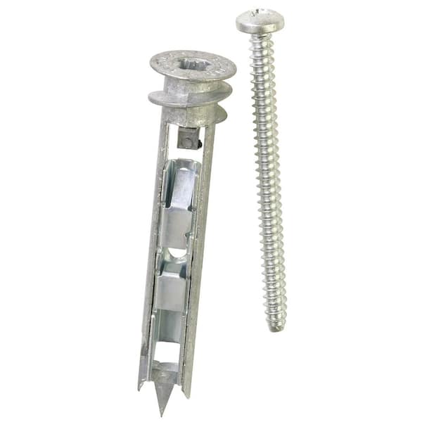 Steel Self-Drilling Anchors with Zinc Plated Screws 100 Sets Drywall Anchor Kit 