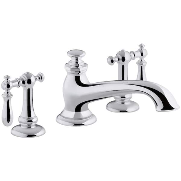 KOHLER Artifacts 9 in. Deck-Mount Bath Spout with Flare Design, Polished Chrome
