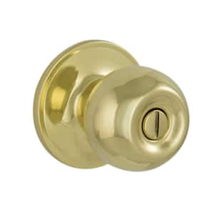 Morrow Bright Brass Privacy Bed/Bath Door Knob