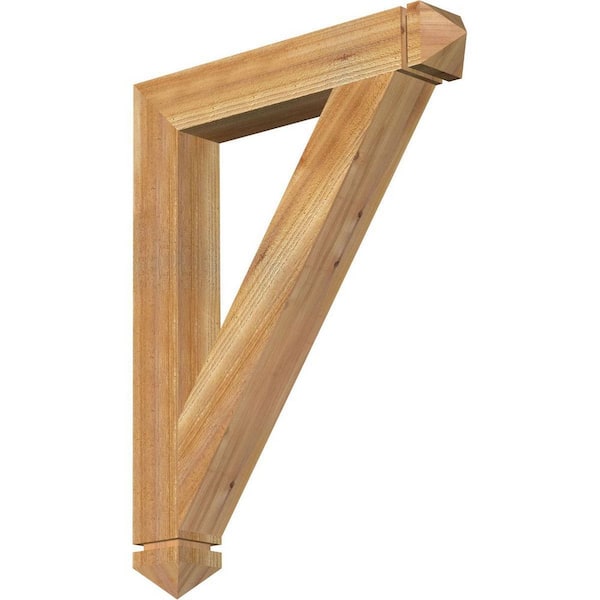 Ekena Millwork 4 in. x 34 in. x 26 in. Western Red Cedar Traditional Arts and Crafts Rough Sawn