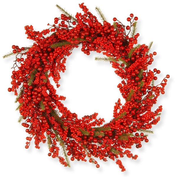 National Tree Company 30 in. Berry Artificial Wreath