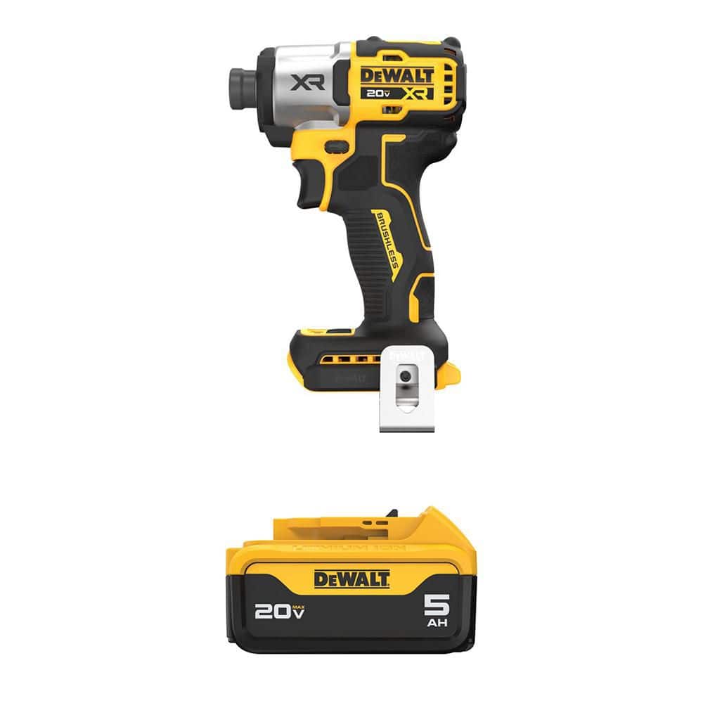 20V MAX XR Lithium-Ion Cordless Brushless 1/4 in. 3-Speed Impact Driver with 20V MAX Premium 5.0 Ah Battery Pack price history on PriceWatchPro