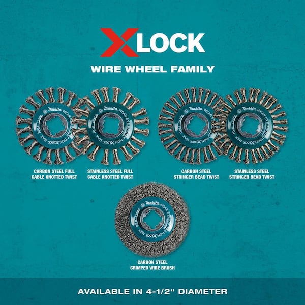 Makita X-Lock Quick Change System 4-1/2 in. Carbon Steel Full