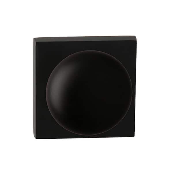 Bravura Macon 906-7 Passage (Hall/Closet) Door Knob Black w/ Square Trim
