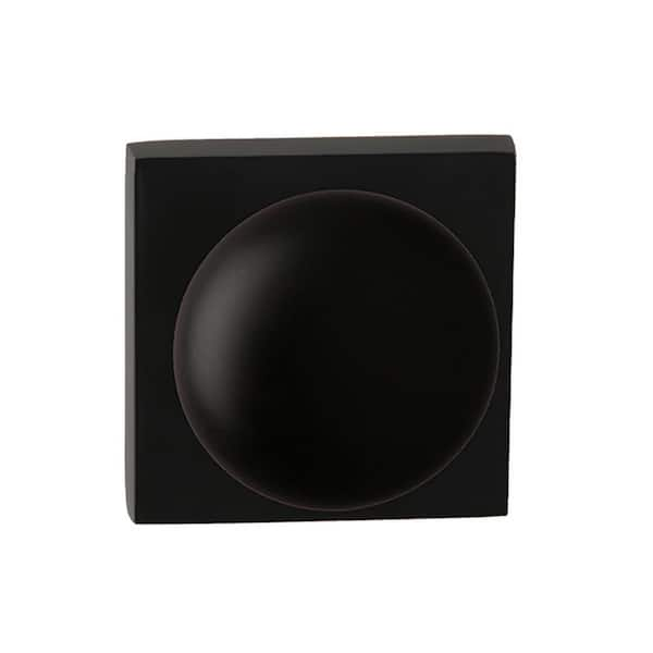 DELANEY HARDWARE Bravura Macon 906-7 Passage (Hall/Closet) Door Knob Black w/ Square Trim