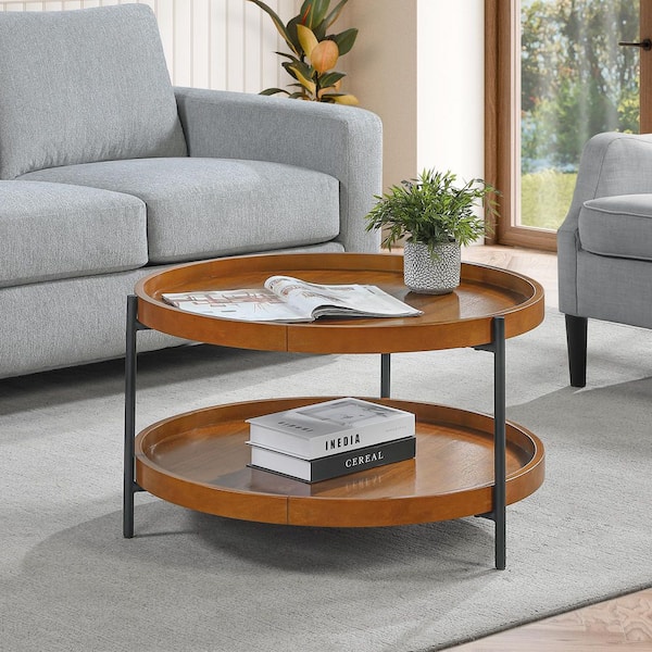 Convenience Concepts Lunar 30 in. W Acacia Driftwood Round MDF