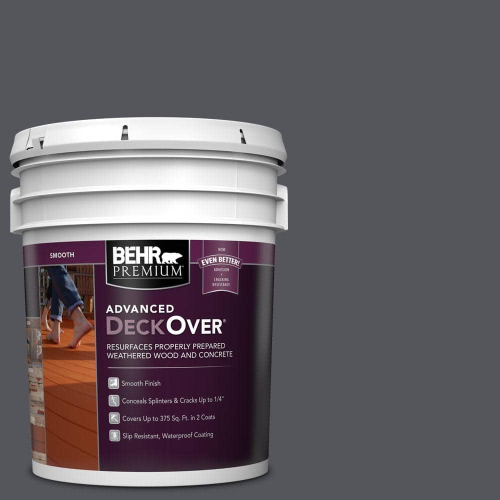 BEHR Premium Advanced DeckOver 5 gal. #PFC-65 Flat Top Smooth Solid Color  Exterior Wood and Concrete Coating 500005 - The Home Depot