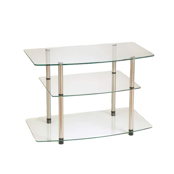 Convenience Concepts Classic 31.5 in. Glass TV Stand 32 in. with Cable Management