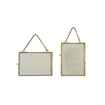 Gold Brass Picture Frames (Set of 2)