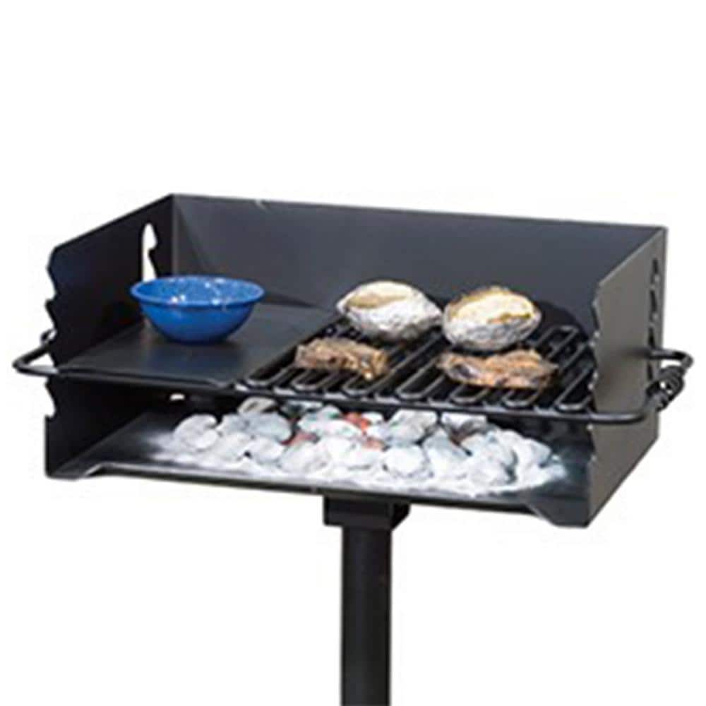 Heavy Duty Black Steel Outdoor Charcoal BBQ Grill