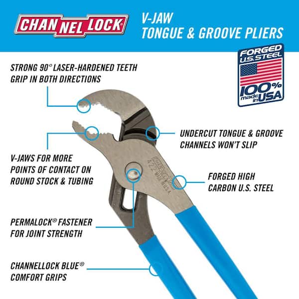 V-Jaw Locking Plier Set