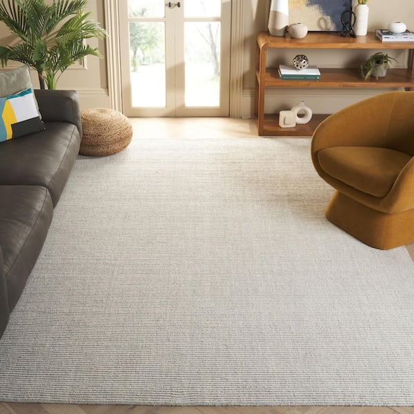 Himalaya 8 ft. x 10 ft. Light Gray Crosshatch High-Low Area Rug