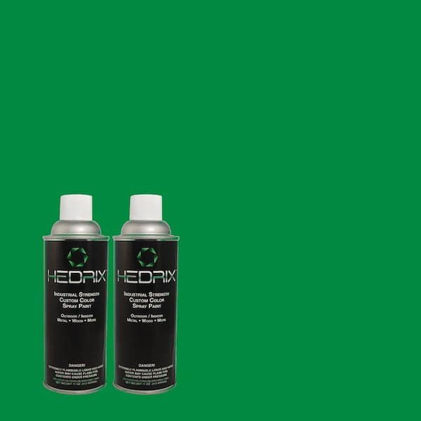 Hedrix 11 oz. Match of 460B-6 Chlorophyll Low Lustre Custom Spray Paint (2-Pack)