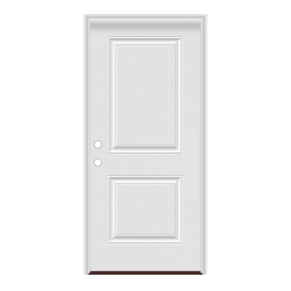 36 in. x 80 in. Right-Hand/Inswing 2 Panel Square Top Primed Steel Prehung Front Door with PVC Frame price history on PriceWatchPro