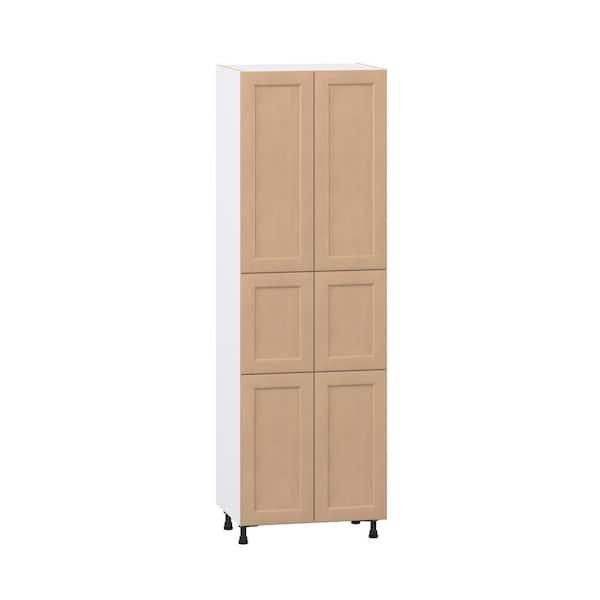 Lakewood 30 in. W x 24.5 in. D x 94.5 in. H Shaker Assembled Pantry Kitchen Cabinet with 5-Shelves in Sugar Cookie