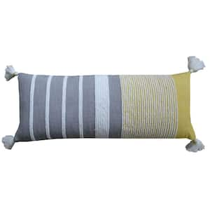 Multi Colored 14 in. x 36 in. Modern Decorative Throw Pillow