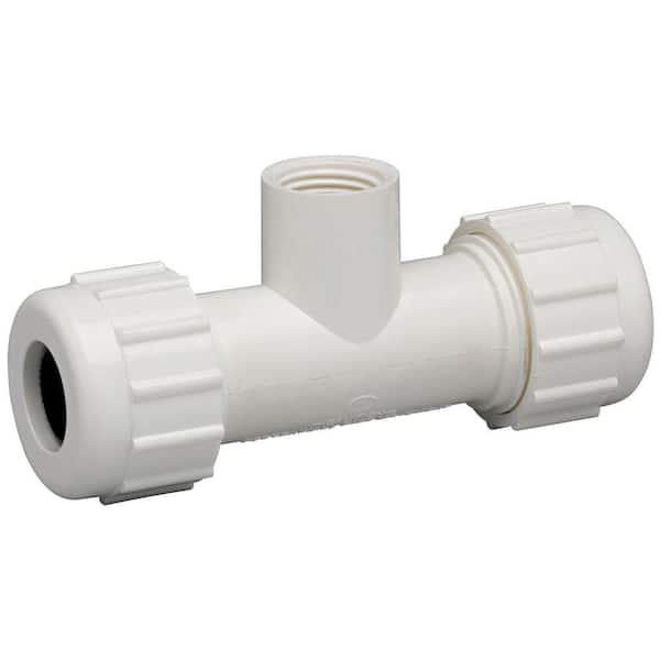 Homewerks Worldwide 1/2 in. COMP x 1/2 in. COMP PVC Tee with 1/2 in. FIP Branch