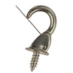 7/8 in. Satin Nickel Safety Cup Hook (3-Piece per Pack)