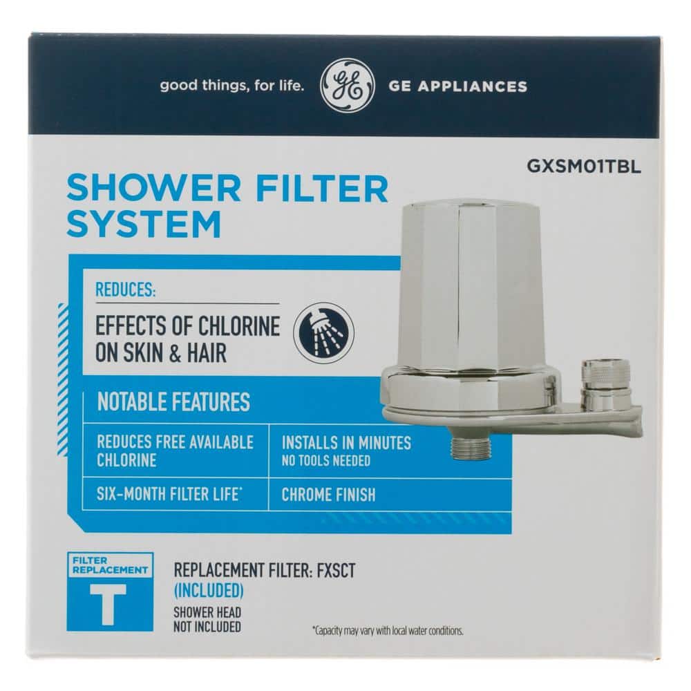 Chrome Universal Shower Head Water Filtration System