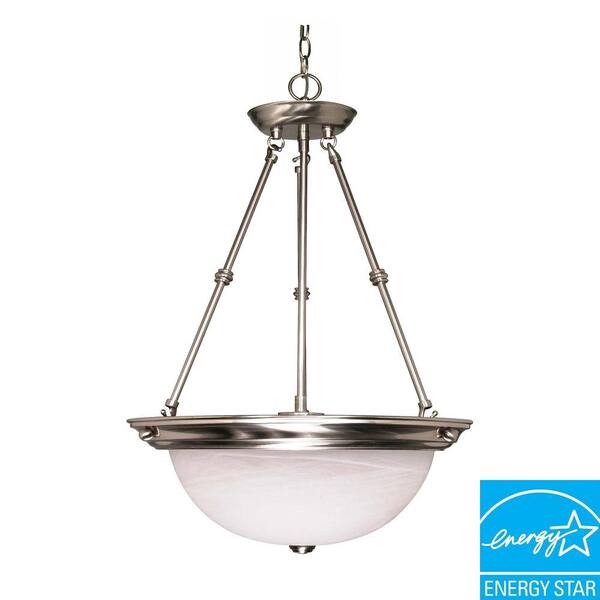 Glomar 3-Light Brushed Nickel Pendant