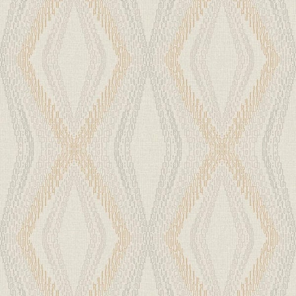 Walls Republic Diamond Chain Geometric Gold and Silver Wallpaper