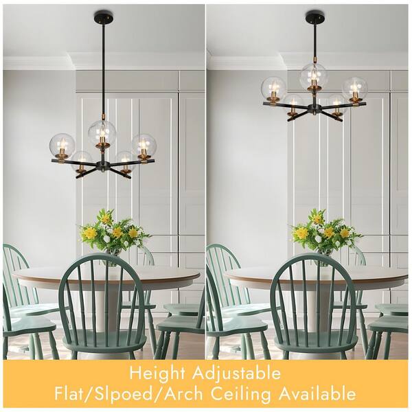 Zevni Modern Black Island Pendant Light, Ostter 22 in. 5