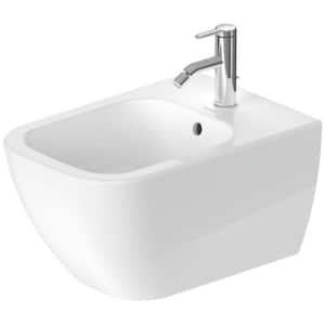 Happy D.2 Round Wall-Mounted Bidet in White
