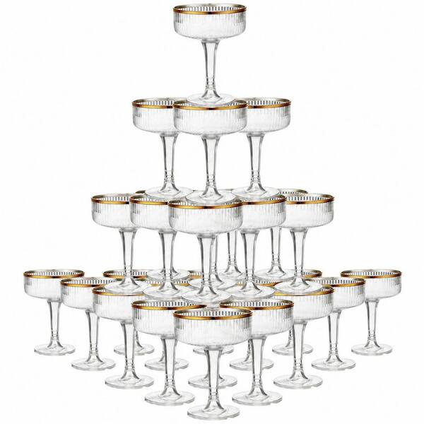 Casual Gold Plastic Champagne Flutes Shatterproof
