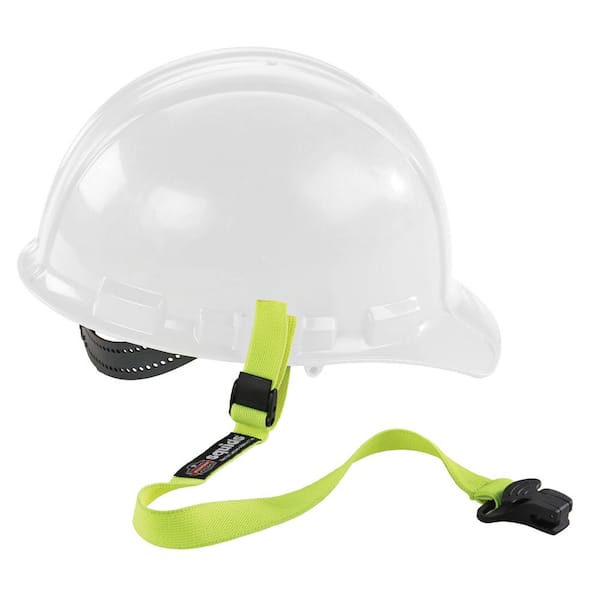 Ergodyne Lime Elastic Hard Hat Lanyard with Clamp 3155 - The Home