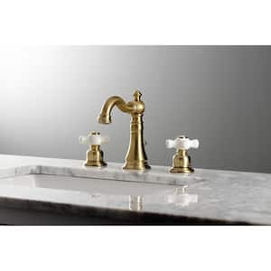 American Classic 8 in. Widespread 2-Handle Bathroom Faucet in Brushed Brass