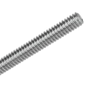 3/8 in. x 2 ft. Galvanized Threaded Electrical Support Rod - Strut Fitting