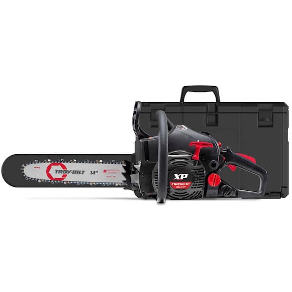 Troy-Bilt TB4214C XP XP 14 in. 42cc 2-Cycle Lightweight Gas Chainsaw with Adjustable Automatic Chain Oiler and Heavy-Duty Carry Case - 1